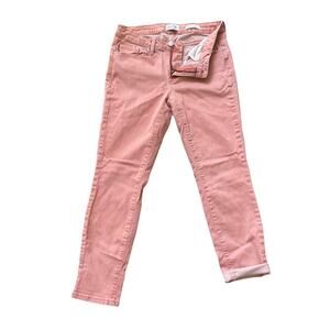 Jessica Simpson 6/28 Skinny Jeans | Coral Pink, Rolled Cuff, Stretch
